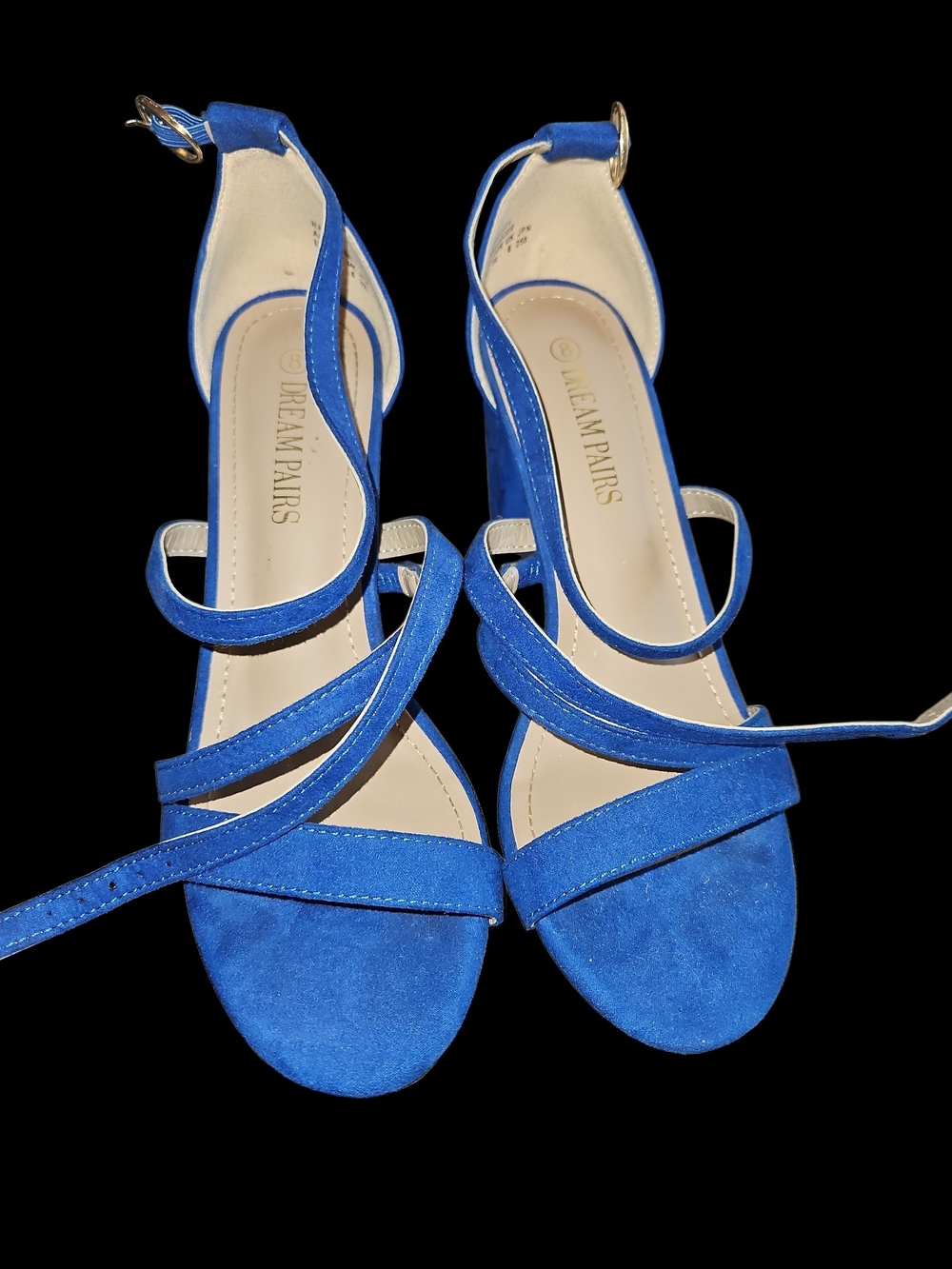 Dream Pairs Cobalt Blue Strappy Block Heel Sandals